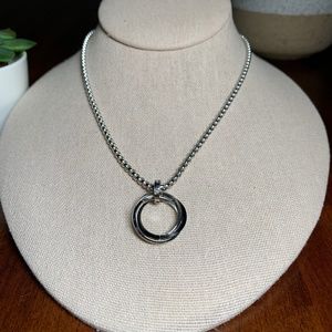 Men’s Triple Circle Pendant Necklace,  26”
